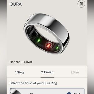 Oura Gen 3 silver horizon- size 8